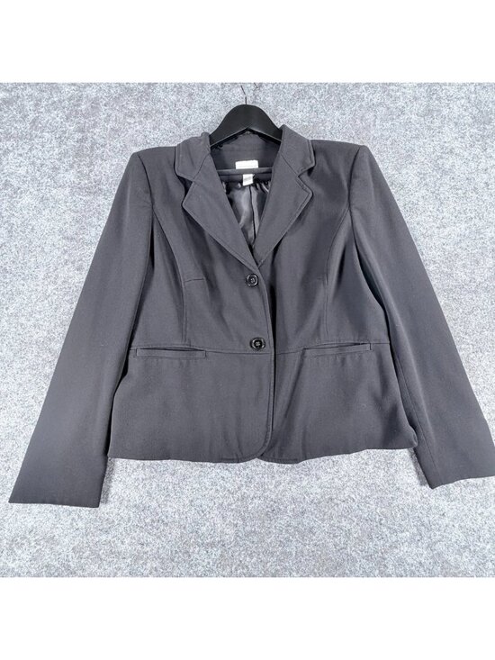 Grays Jackets & Blazers - Charter Club Jacket Blazer Womens 16 Gray Notch Single Breasted Business Office